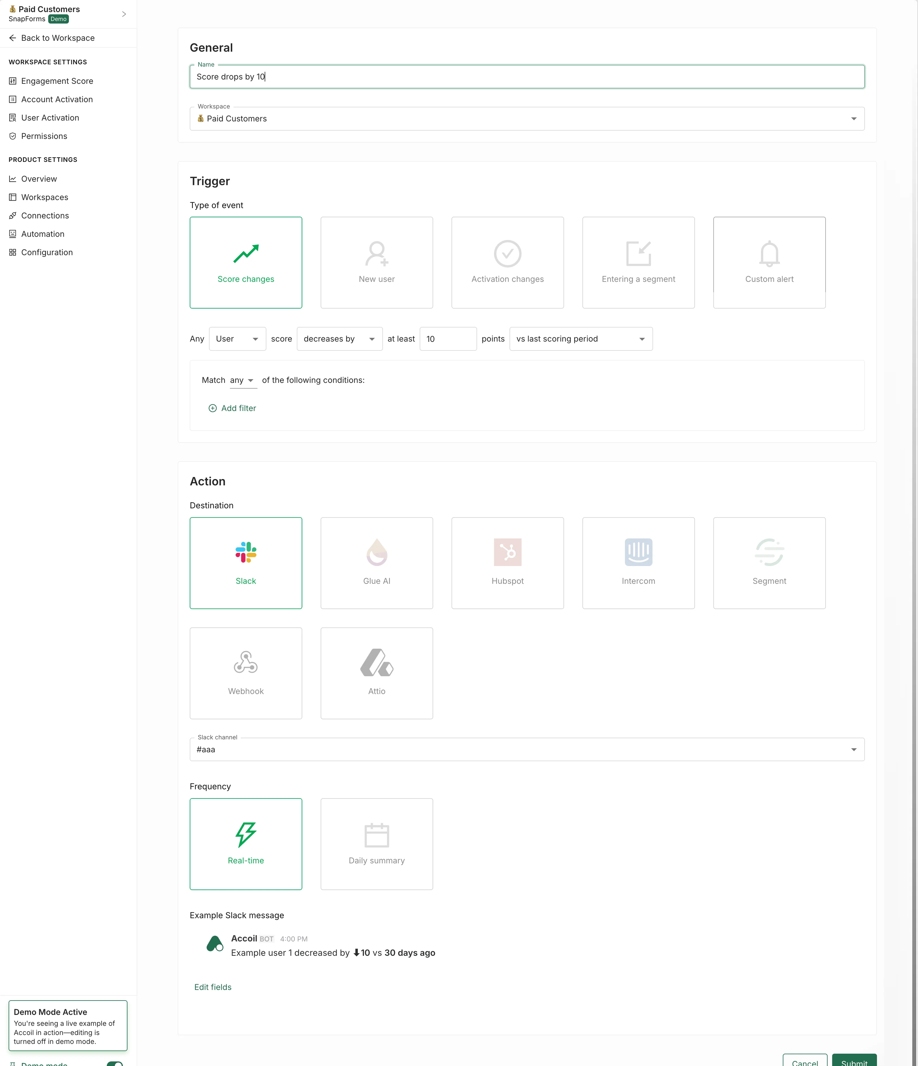 Automations workflow builder